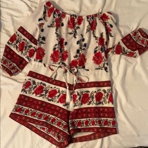 Off the shoulder romper